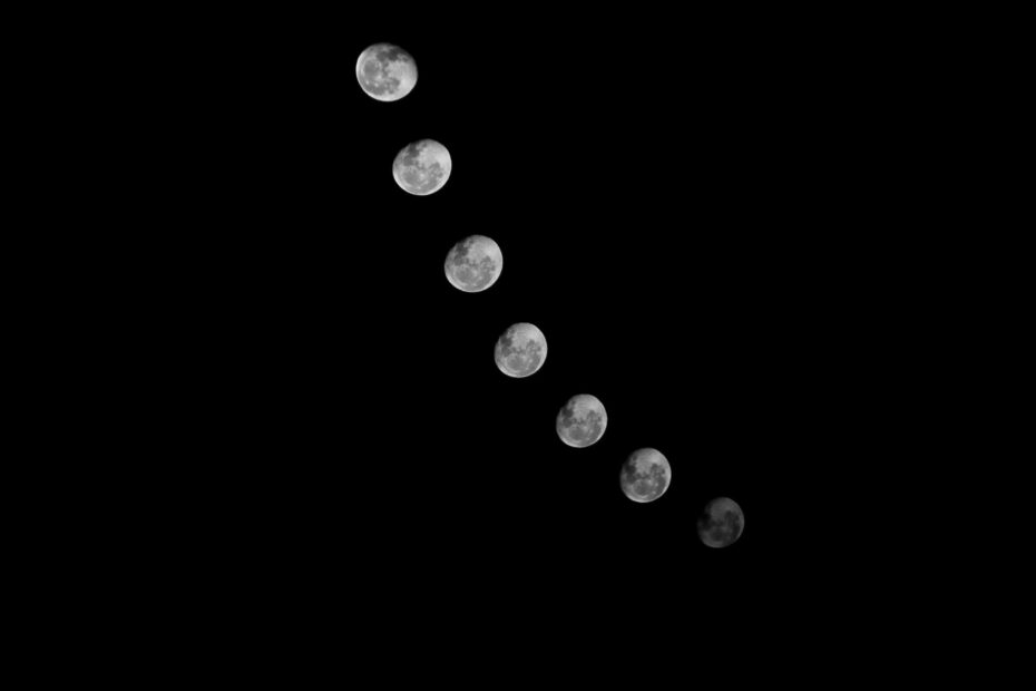 moon phase birth chart - image of moon phases